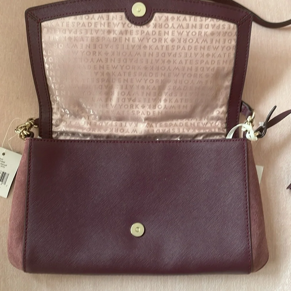 Kate Spade Laurel Way Haircalf Greer Crossbody Deep Plum